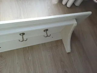 Estantería Ikea STENSTORP  blanca con ganchos