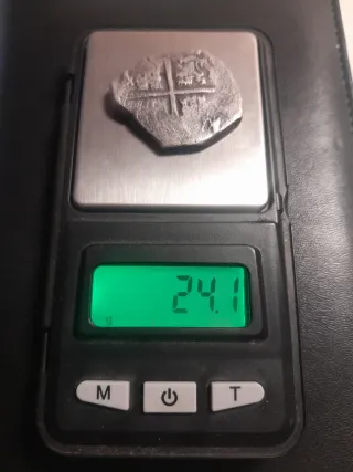 Moneda Macuquina 8 Reales Plata Antigua