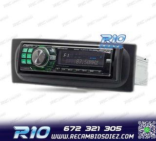 MARCO NEGRO RADIO 1-DIN PARA RENAULT MEGANE I SCENIC 96-03