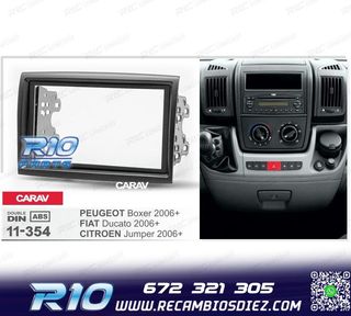 MARCO NEGRO RADIO 2-DIN PARA CITROEN JUMPER PEUGEOT BOXER FI