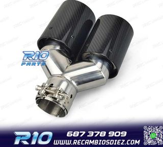 COLA ESCAPE DERECHA BMW LOOK M PERFORMANCE AZUL CARBONO