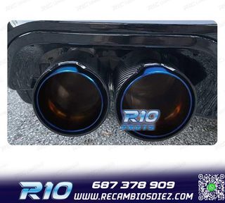 COLA ESCAPE DERECHA BMW LOOK M PERFORMANCE AZUL CARBONO