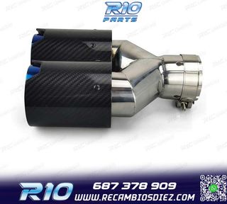 COLA ESCAPE DERECHA BMW LOOK M PERFORMANCE AZUL CARBONO