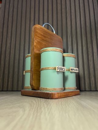 Porta cubiertos hecho a mano