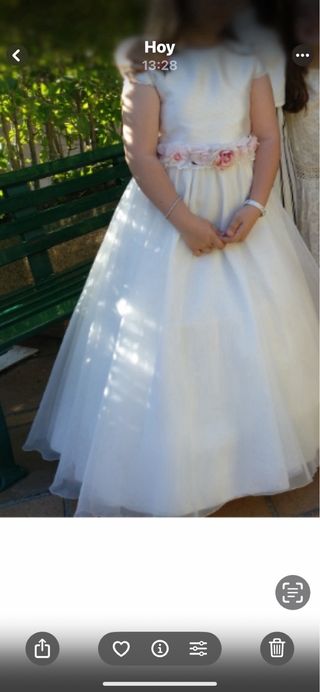 Vestido de Comunión 125cm Tizzas,El corte Inglés