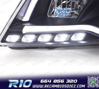 FAROS AUDI A3 8P 08-12 LUZ DIURNA TUBE LIGHT FONDO NEGRO