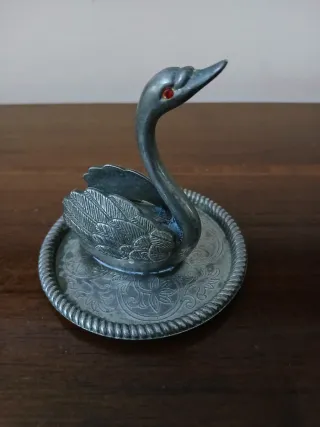 Porta anelli Cigno antico