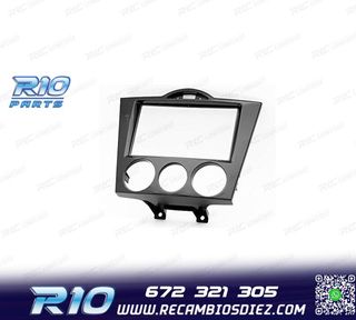 MARCO NEGRO BRILLO RADIO 2-DIN PARA MAZDA RX-8 03-08 AIRE AC