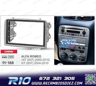 MARCO GRIS RADIO 2-DIN PARA ALFA ROMEO 147 Y GT