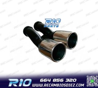 COLA ESCAPE DOBLE REDONDA ACERO INOX SEAT AUDI VOLKSWAGEN VW