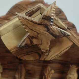 Nacimiento Belén Musical Madera Olivo