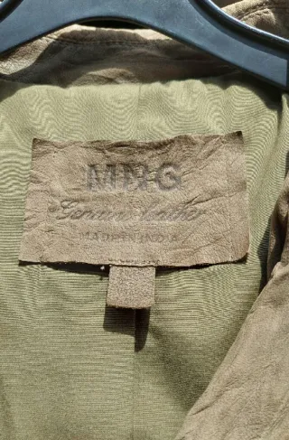 Chaqueta Piel Corta Mango verde