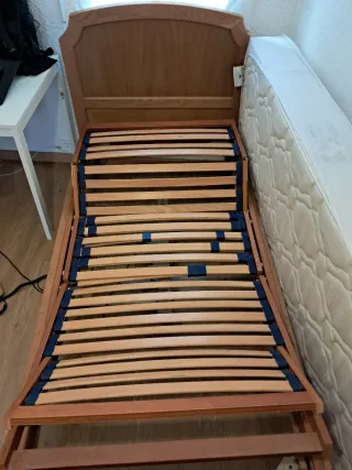 Cama articulada eléctrica madera