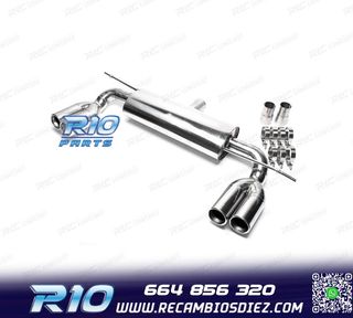 SILENCIOSO ESCAPE DOBLE SALIDA EN INOX VOLKSWAGEN VW GOLF V