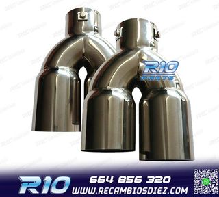 PACK 2 COLAS ESCAPE REDONDA DOBLE ACERO INOX