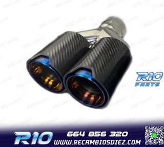 COLA ESCAPE IZQUIERDA BMW LOOK M PERFORMANCE AZUL CARBONO