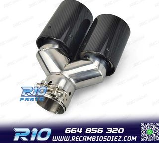 COLA ESCAPE IZQUIERDA BMW LOOK M PERFORMANCE AZUL CARBONO