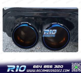 COLA ESCAPE IZQUIERDA BMW LOOK M PERFORMANCE AZUL CARBONO
