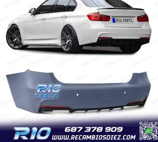 PARAGOLPES TRASERO BMW F30 LOOK M PERFORMANCE PDC DOBLE SALI