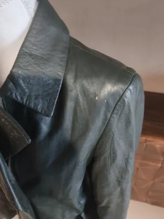 Chiodino vera pelle verde taglia M