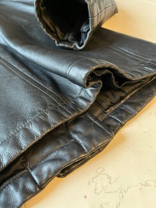 Giacca in vera Pelle Armani Jeans Nera