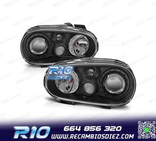 FAROS VOLKSWAGEN VW GOLF 4 LOOK R32 FONDO NEGRO