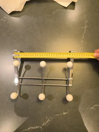 Perchero de puerta cromado