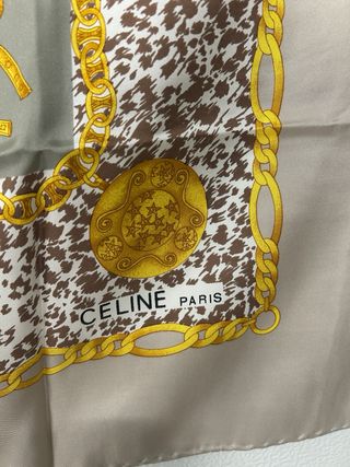 Foulard Celine Paris Beige e Oro