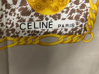 Foulard Celine Paris Beige e Oro