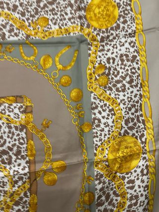 Foulard Celine Paris Beige e Oro