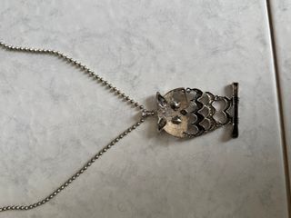 Collana con Pendente Gufo Portafortuna