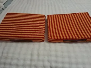 Almohadillas de tela a rayas