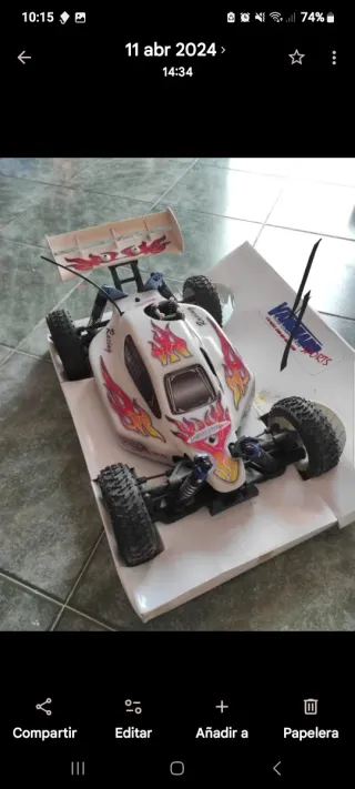 Coche RC Racing con Diseño de Llamas