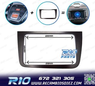 MARCO GRIS RADIO 2-DIN PARA SEAT ALTEA TOLEDO VOLANTE IZQUIE