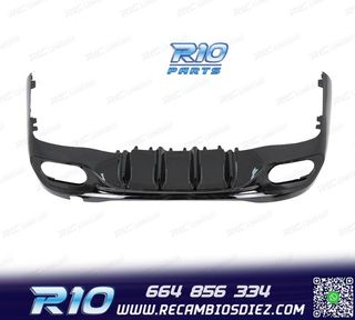 DIFUSOR MERCEDES W206 AMG 21- LOOK C43 + COLAS ESCAPE CROMO