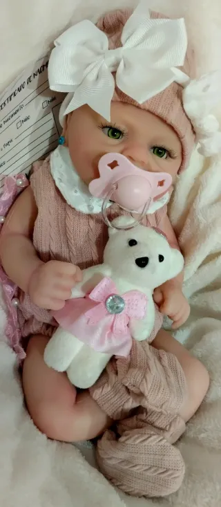 Bebé Reborn Silicona Completa 38cm