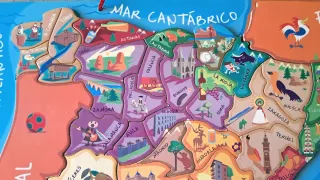 Mapa de España con Imanes de Comunidades