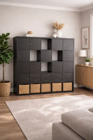 Kallax estantería Ikea + Puertas, cajones y cestas