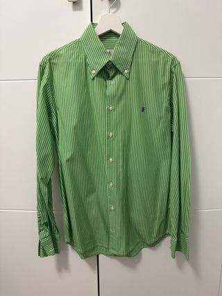 Camisa Rayas Verde y Blanca Carolina Herrera
