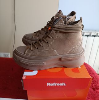 Zapatillas Refresh plataforma beige/marrón T38