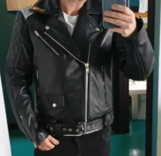 Chaqueta Boxer Negra y Gris