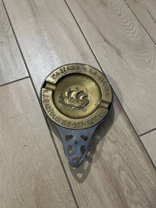 Posacenere vintage ottone nave