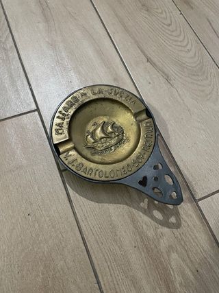 Posacenere vintage ottone nave