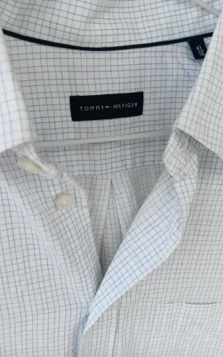 Camicia uomo Tommy Hilfiger, tg 41, cotone