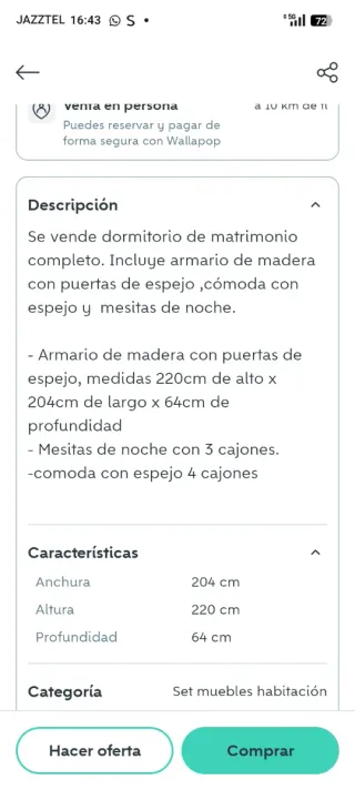 Dormitorio Matrimonio Completo