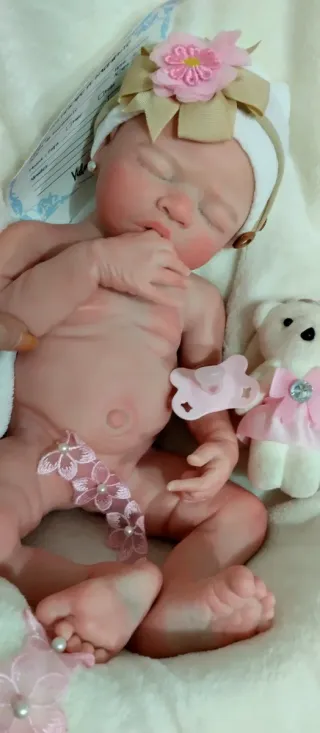 Bebé Reborn Silicona Completa 44cm