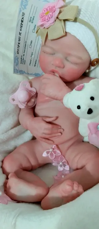 Bebé Reborn Silicona Completa 44cm