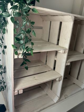 Estantería Rústica Madera Blanca