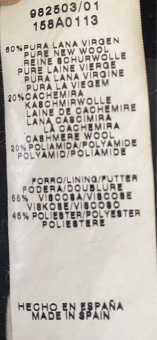 Abrigo Lana Negro Tintoretto