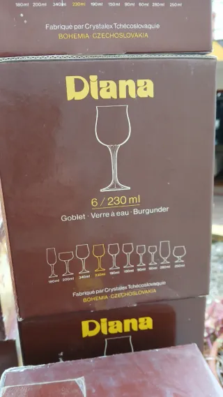 Juego Copas Diana Bohemia Cristal